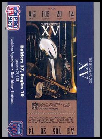 15 SB XV Ticket